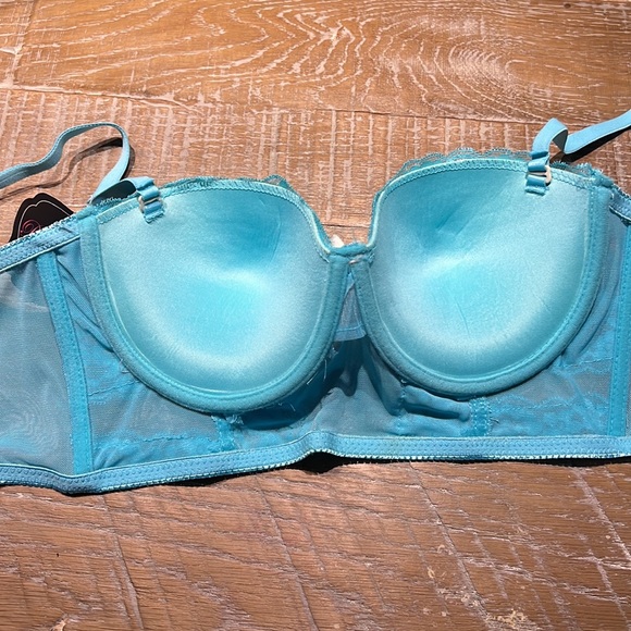 36B Blue Lacey Bra Top Lingerie - Picture 6 of 7